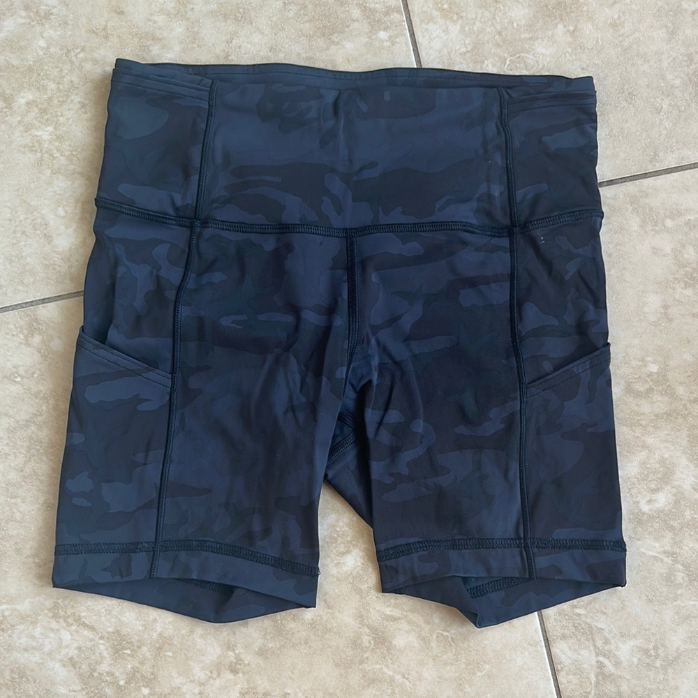Black Camouflage Athletic Shorts